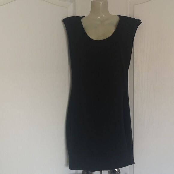 Material Girl Bodycon Net Back Mini Dress Medium Black - Picture 2 of 16